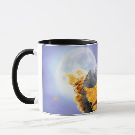 Mug La sorcière de poulet sur le Broomstick (Gauche)