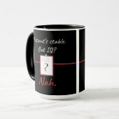 Mug La stabilité du patient, mais le QI? Nah - Infirmi (Devant gauche)