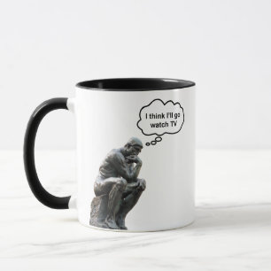 Mug La statue du penseur de Rodin - Je pense que je va