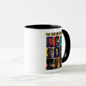 Mug La Suicide Squad | Rétro Grid With Harley Quinn (Devant droit)