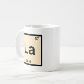 Mug La - symbole de Tableau périodique de chimie de (Devant gauche)