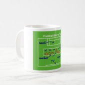 Mug La tactique drôle de jeu de football américain, (Devant gauche)