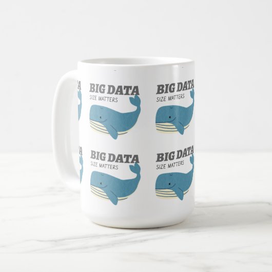 Mug La taille des données Big Data importe (Devant gauche)