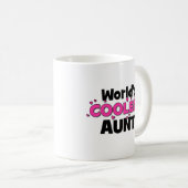 Mug La tante la plus fraîche du monde !  Grand cadeau (Devant droit)