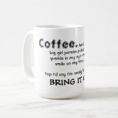 Mug La tasse/citation "l'apportent sur " (Devant gauche)