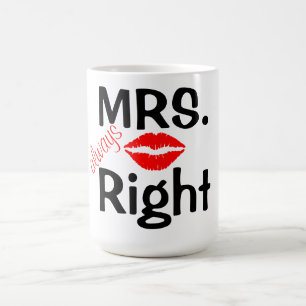 Mug La tasse/Mme juste toujours avec les lèvres rouges