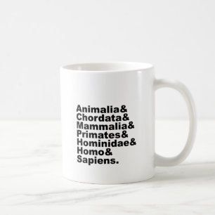 Mug La taxonomie de l'homme Règne jusqu'à l'espèce