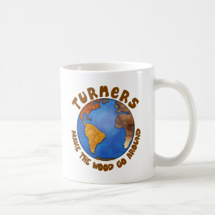 Mug La terre drôle de Woodturning de globe de