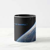Mug La terre et l'espace avec une citation (Centre)