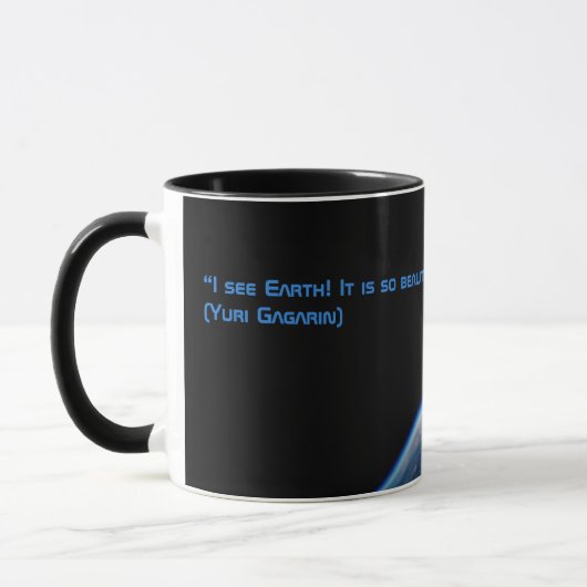 Mug La terre et l'espace avec une citation (Gauche)