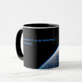 Mug La terre et l'espace avec une citation (Devant gauche)