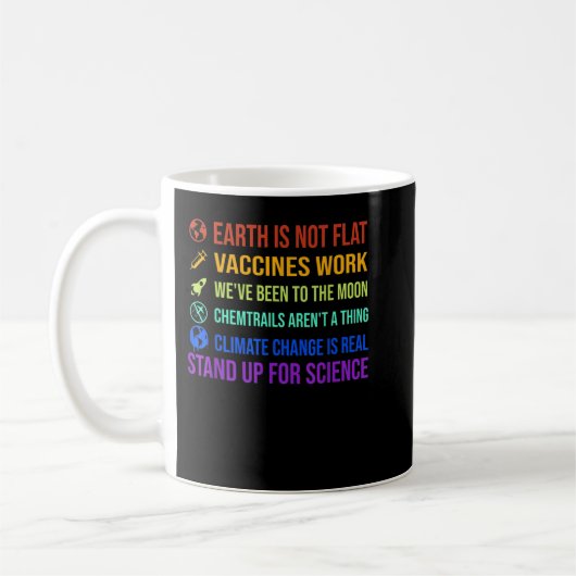 Mug La Terre n'est pas des vaccins plats La science de (Gauche)