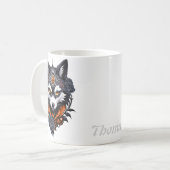 Mug La tête de loup majestueuse, finie en profondeur, (Devant gauche)
