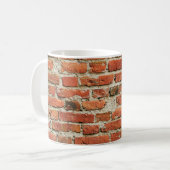 Mug La texture de mur de brique rouge gronge arrière - (Devant gauche)