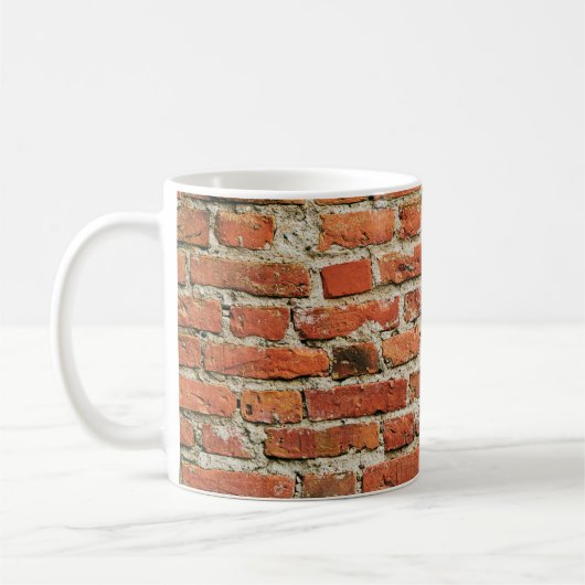 Mug La texture de mur de brique rouge gronge arrière - (Gauche)