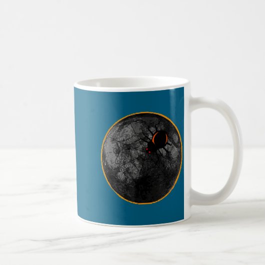 Mug La toile d'araignée arachnide lune solaire (Droite)