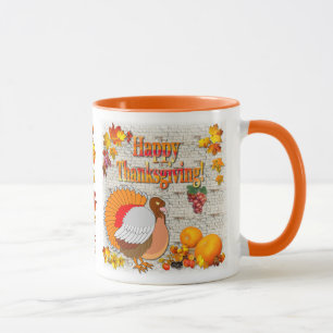 Mug La Turquie et les citrouilles de Thanksgiving