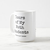 Mug La typographie amusante Dire professeur de mathéma (Devant gauche)