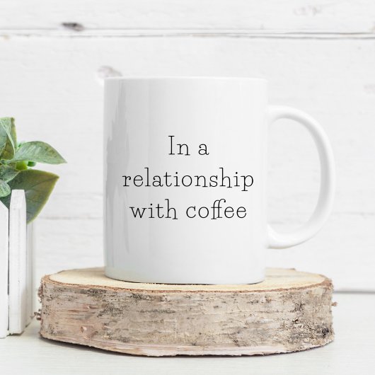 Mug La Typographie Dans Une Relation Avec Le Café