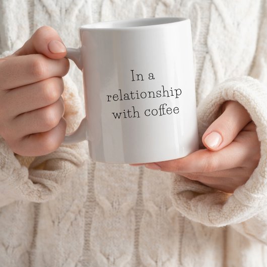 Mug La Typographie Dans Une Relation Avec Le Café