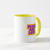 Mug La typographie de la paix et de l'amour (Devant droit)
