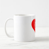 Mug La typographie de l'amour en forme de coeur (Gauche)