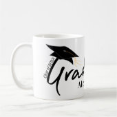 Mug La typographie des diplômés et votre nom Classe de (Gauche)