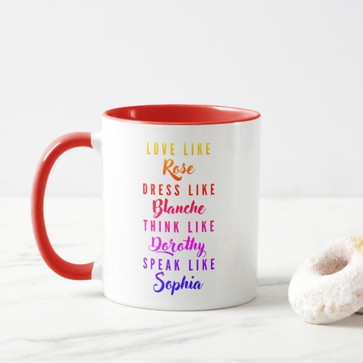 Mug La typographie des Golden Girls (Avec donut)