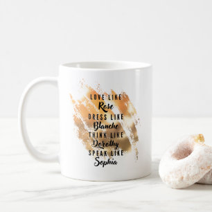 Mug La Typographie des Golden Girls Gold Foil