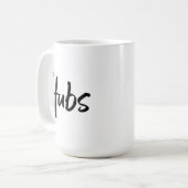 Mug La typographie du mari ou du marié drôle des Hubs (Devant gauche)
