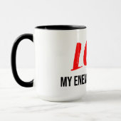 Mug La Typographie Moderne Conception Des Phrases "Amo (Gauche)