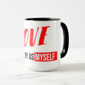 Mug La Typographie Moderne Conception Des Phrases "Amo (Devant droit)