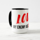 Mug La Typographie Moderne Conception Des Phrases "Amo (Devant gauche)