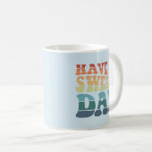 Mug La typographie moderne de l'arc-en-ciel Swell Day (Devant droit)