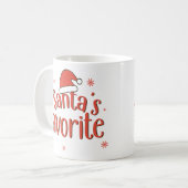 Mug La typographie préférée du Père Noël rétro (Devant gauche)