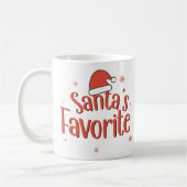 Mug La typographie préférée du Père Noël rétro (Gauche)