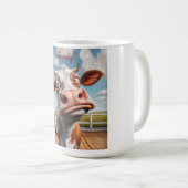 Mug La vache sotte - "Sérieusement ?" Conception amusa (Devant droit)
