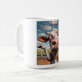 Mug La vache sotte - "Sérieusement ?" Conception amusa (Devant gauche)