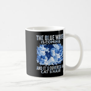 Mug La Vague Bleue Vient Couverte De Cheveux De Chat D