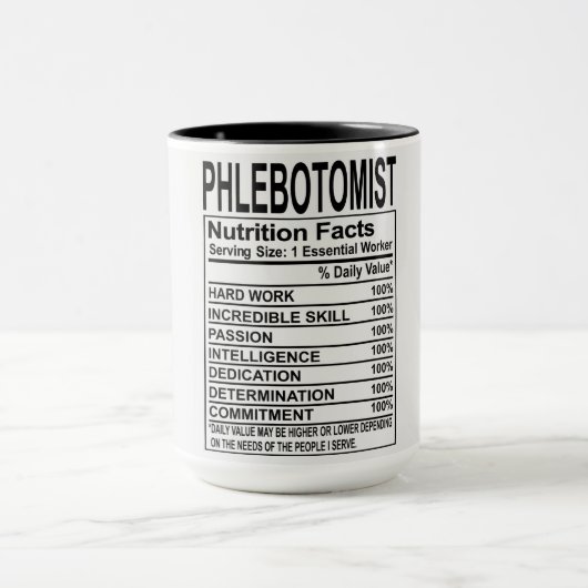 Mug La valeur nutritive des phlébotomistes (Centre)