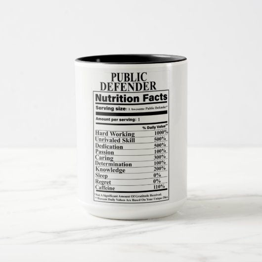 Mug La valeur nutritive du défenseur public (Centre)