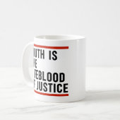 Mug La Vérité Est Le Sang De La Justice (Devant gauche)
