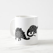 Mug La viande de diplodocus de Trex de dinosaure coupe (Devant gauche)