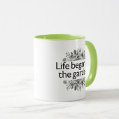 Mug La vie a commencé dans le jardin (Devant droit)