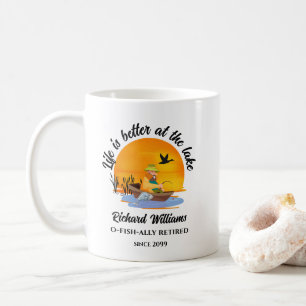 Mug La vie à la retraite est meilleure au cadeau de pê