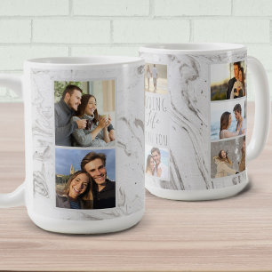 Mug La vie affectueuse avec vous - marbre de gris de