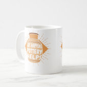 Mug La vie arrive, la poterie aide Roue de poterie pro (Devant gauche)