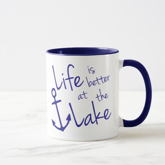 Mug LA VIE Bleue EST MEILLEURE AU LAC | (Droite)