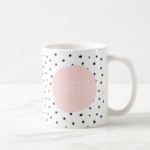 Mug La Vie Boheme- Typographie et Danse Poka Dot