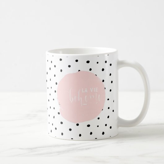 Mug La Vie Boheme- Typographie et Danse Poka Dot (Droite)